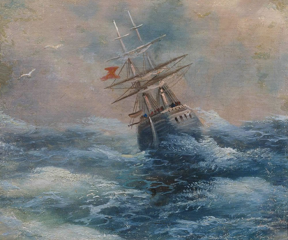 Айвазовский Иван - корабль в море